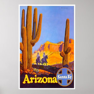Póster Pintura de Arizona Cartel de viaje de Santa Fe Art