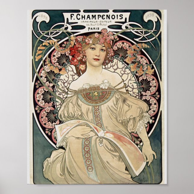 Póster Pintura de Art Nouveau Art Nouveau de la época de  (Frente)