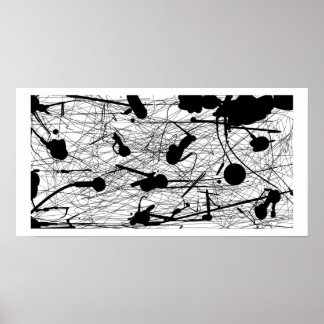 Póster Pintura de bandeja negra original