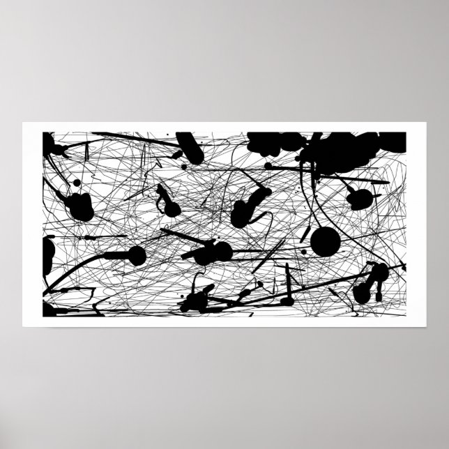 Póster Pintura de bandeja negra original (Frente)