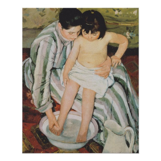 Póster Pintura de baño de Mary Cassatt (Anverso)