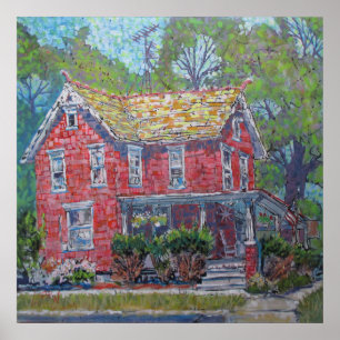 Póster Pintura de belleza roja / Artista Larry Lerew