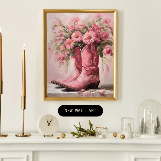 Póster Pintura de botas de vaquera rosadas (Subido por el creador)
