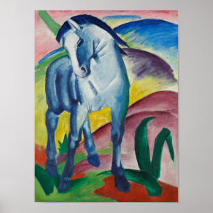 Póster Pintura de caballo azul de Franz Marc