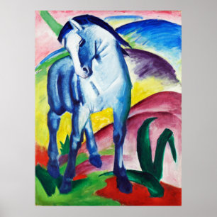 Póster Pintura de caballo azul por Franz Marc