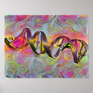 Póster Pintura de cadena de ADN