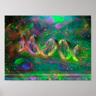 Póster Pintura de cadena de ADN