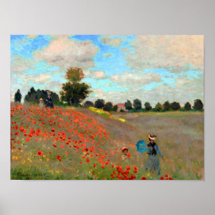 Póster Pintura de campo de adormidera de Claude Monet (18