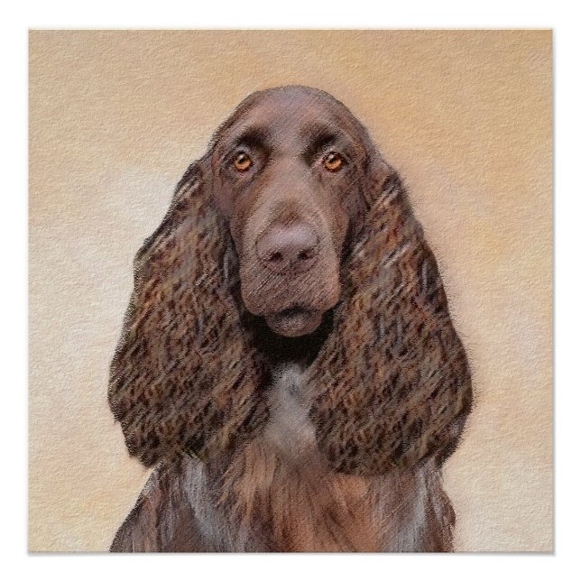 Póster Pintura de campo español - Arte de perro original  (Anverso)