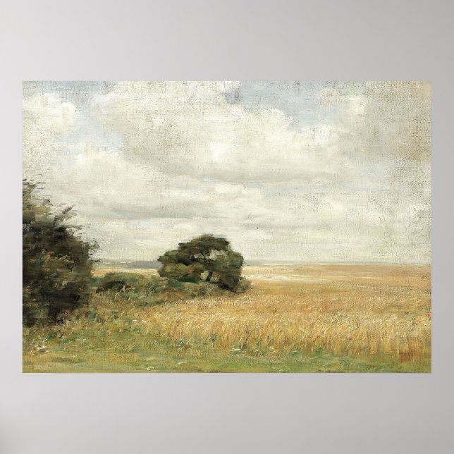 Póster Pintura de campo inglesa, paisaje vintage (Frente)