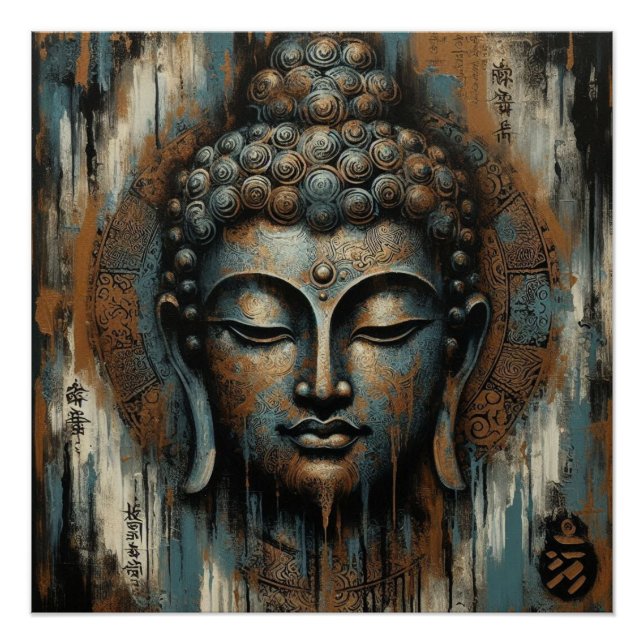 PÓSTER PINTURA DE CARA BUDA #3 (Anverso)