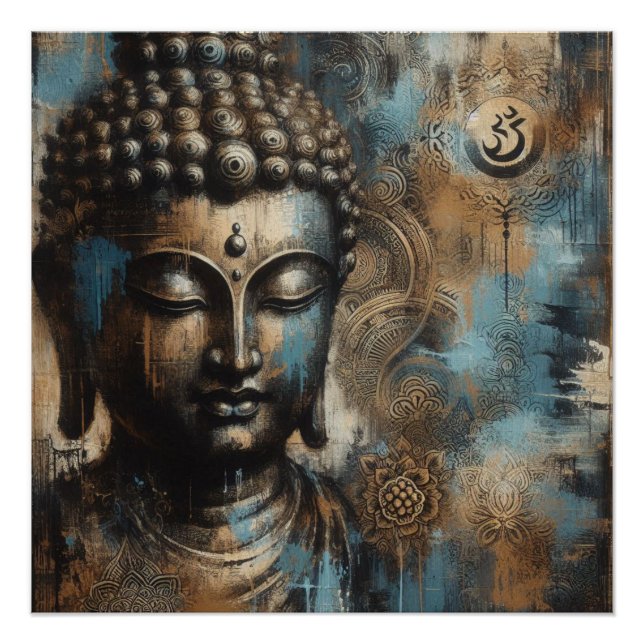 PÓSTER PINTURA DE CARA BUDDHA #4 (Anverso)