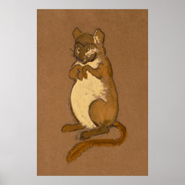 Póster Pintura de caracteres de Alice y Wonderland Forest