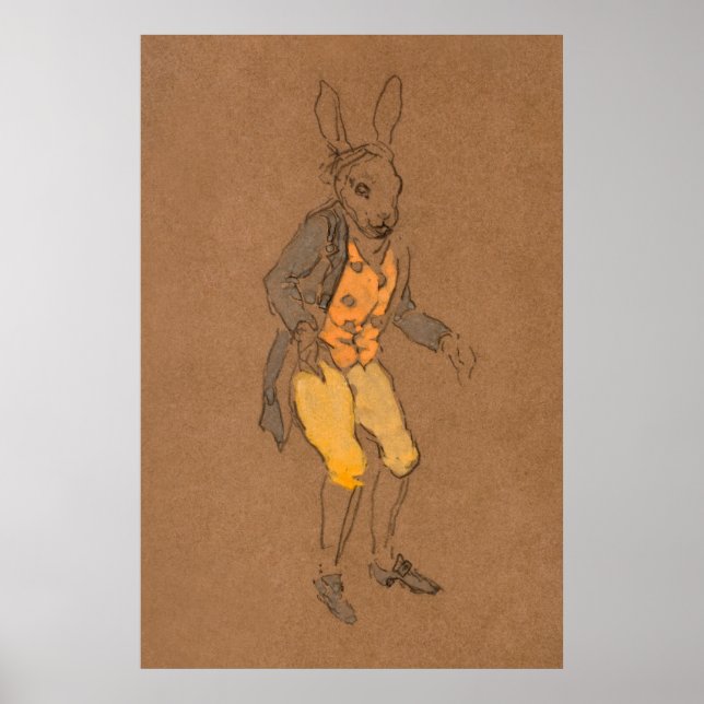 Póster Pintura de caracteres de Alice y Wonderland Forest (Frente)