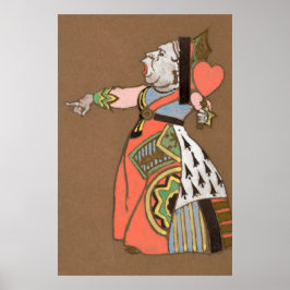 Póster Pintura de caracteres de Alice y Wonderland Forest