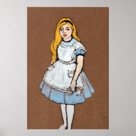 Póster Pintura de caracteres de Alice y Wonderland Forest