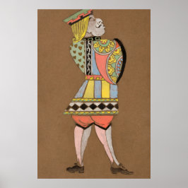 Póster Pintura de caracteres de Alice y Wonderland Forest