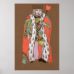 Póster Pintura de caracteres de Alice y Wonderland Forest