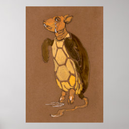 Póster Pintura de caracteres de Alice y Wonderland Forest