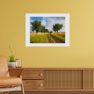 Póster Pintura de carretera de campo