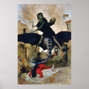 Póster Pintura de cartel Arnold Böcklin - Die Pest (La