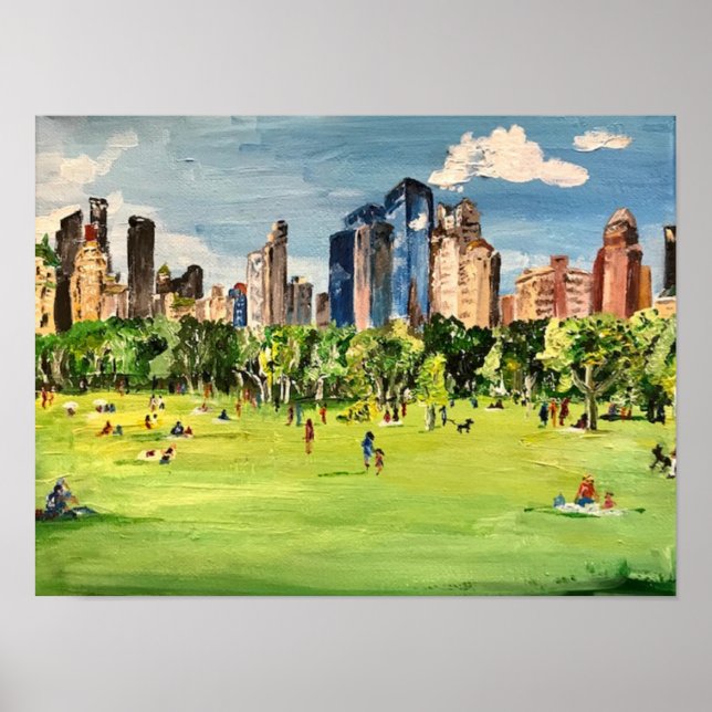 Póster Pintura de "Central Park" por Willowcatdesign (Frente)