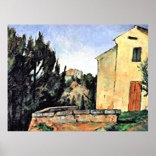 Póster Pintura de Cezanne, la casa abandonada