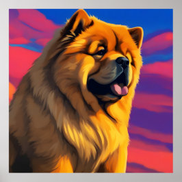 Póster Pintura de Chow Chow