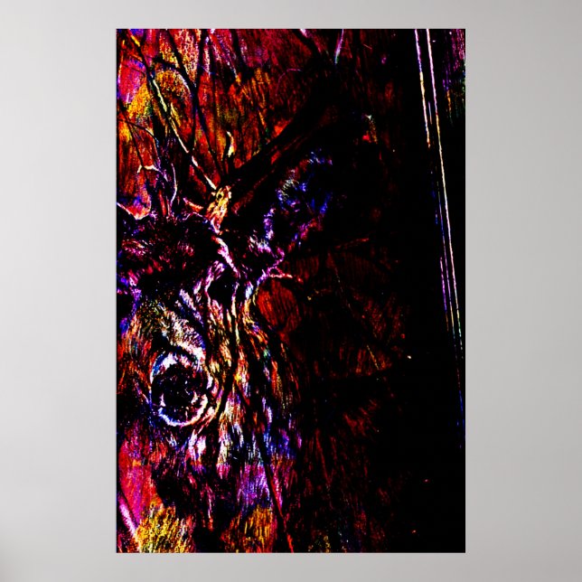 Póster Pintura de ciervos (Frente)