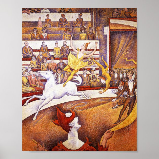Póster Pintura de circo de Georges Seurat (Frente)