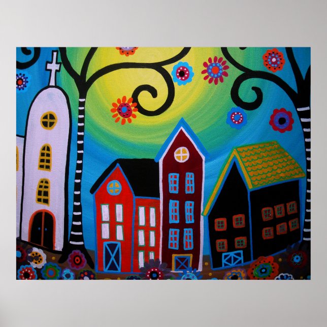 PÓSTER PINTURA DE CIUDAD MEXICANA (Frente)