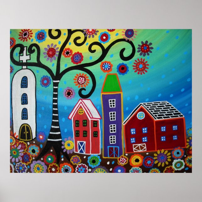 PÓSTER PINTURA DE CIUDAD MEXICANA (Frente)