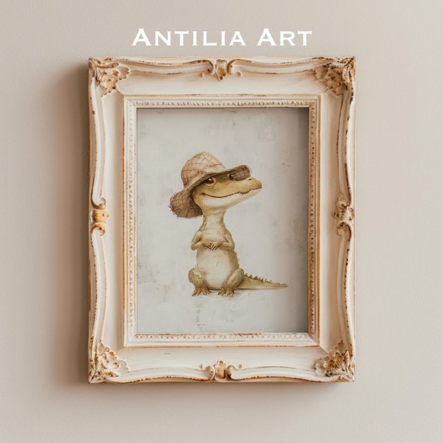 Póster Pintura de Cocodrilo Caimán Reptil Animal Salvaje (Subido por el creador)