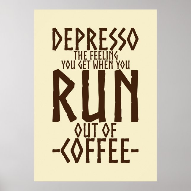 Póster Pintura de Coffee Lover Depresso (Frente)