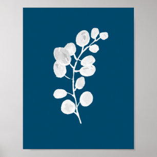 Póster Pintura de color de agua de planta botánica Eucaly