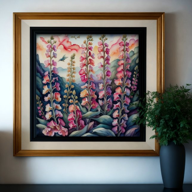 Póster Pintura de color de agua de Snapdragons (Subido por el creador)