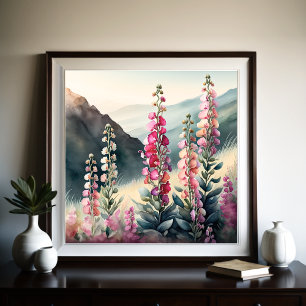 Póster Pintura de color de agua de Snapdragons