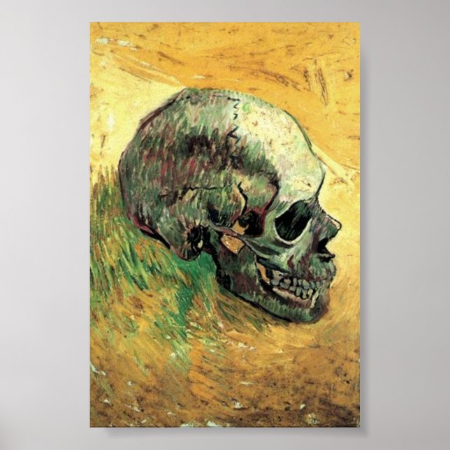 Póster Pintura de cráneo, pintura famosa de Van Gogh (Frente)