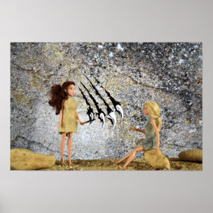 Póster Pintura de cuevas. poster