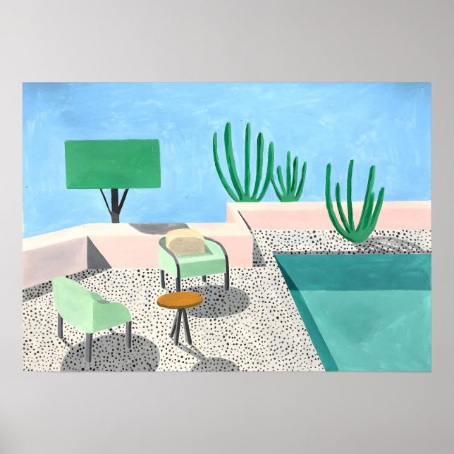 Póster pintura de David Hockney (Frente)