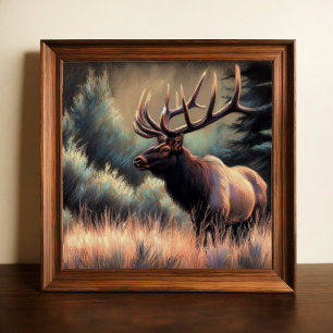 Póster Pintura de dibujo de un cerdo duro