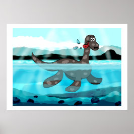 Póster Pintura de dinosaurio Plesiosaurio