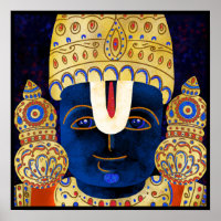 Pintura de Dios hindú peruano de Lord Vishnu Tirup