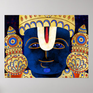 Póster Pintura de Dios hindú peruano de Lord Vishnu Tirup