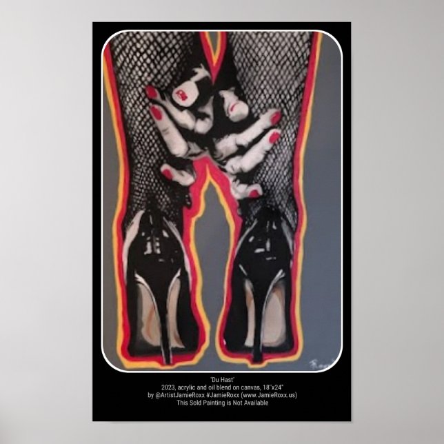 Póster Pintura de 'Du Hast' sobre una (Frente)