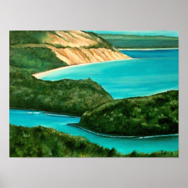 Póster Pintura de dunas de oso durmiente | POSTER (Frente)