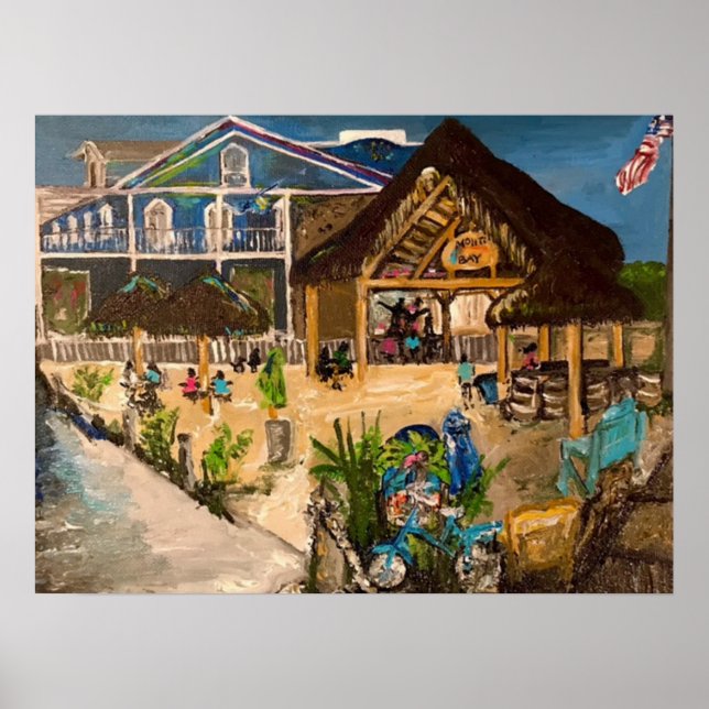 Póster Pintura de "Dusk at Mojito's" de Willowcatdesign (Frente)