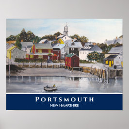 Póster Pintura de EE.UU. en Portsmouth Harbour New Hampsh