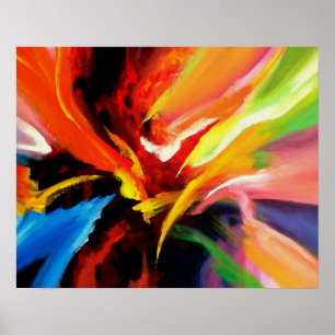 Póster Pintura de energía abstracta contemporánea