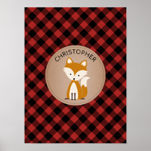 Póster Pintura de enfermera personalizada de Baby Fox Pla